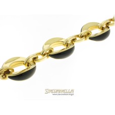 CHIMENTO bracciale Luna in oro giallo 18kt onice e diamante referenza 82144516 